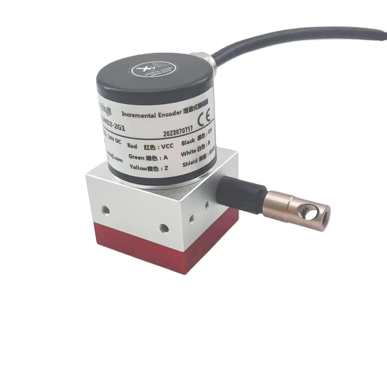 0-600mm Length Measure Sensor NPN PNP Push Pull And Line Driver Output Linear String Encoder