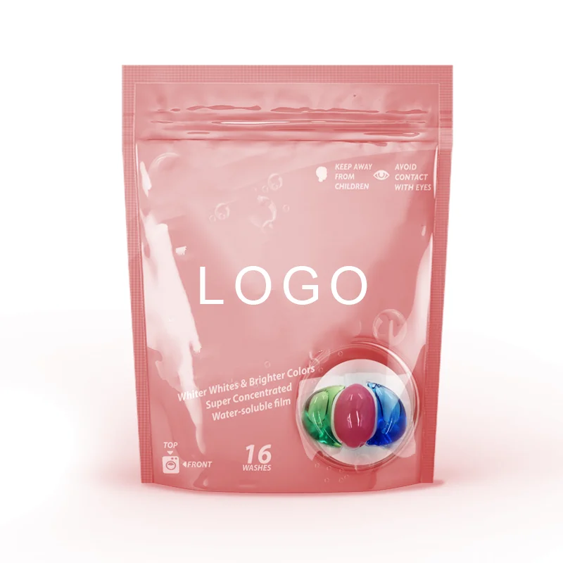 Wholesale natural environment-friendly aroma 3in1 washing pods liquid laundry detergent capsules with a super-concentrated