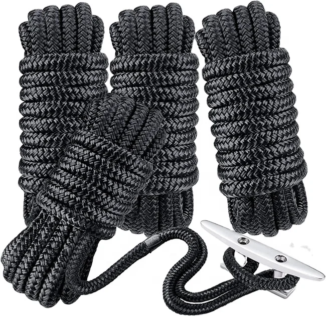 Аксессуары для лодок, нейлоновый двойной плетеный шнур для лодки, Безопасный шнур, морской шнур