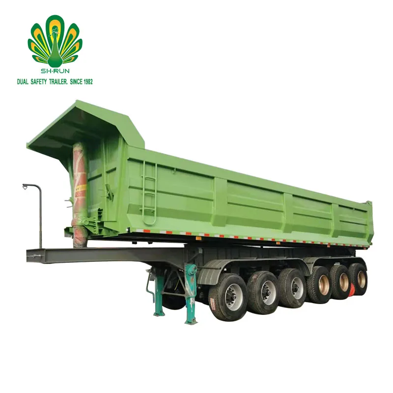 Factory Direct sales of rear dump semi trailer with thickened baseplate
