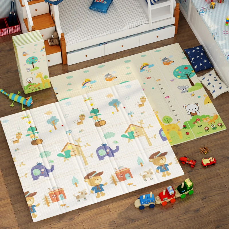 Reversible Foldable and Lightweight Mat Easy Storage and Travel Floor Baby Mat