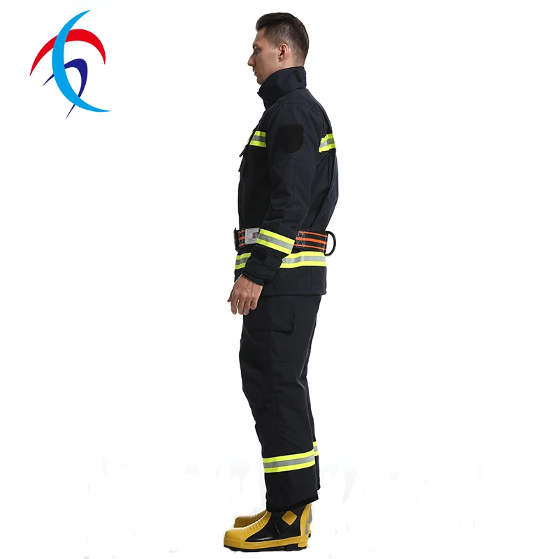 Factory Wholesale Fire Retardant Safety Uniform Flame Proof Fireman Firefighting Suit for Fire Fighting