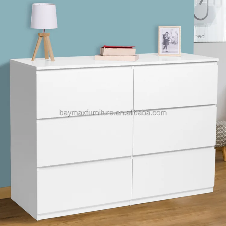 Fashion style dressers 6 drawers bedroom livingroom furniture bed side table with drawers