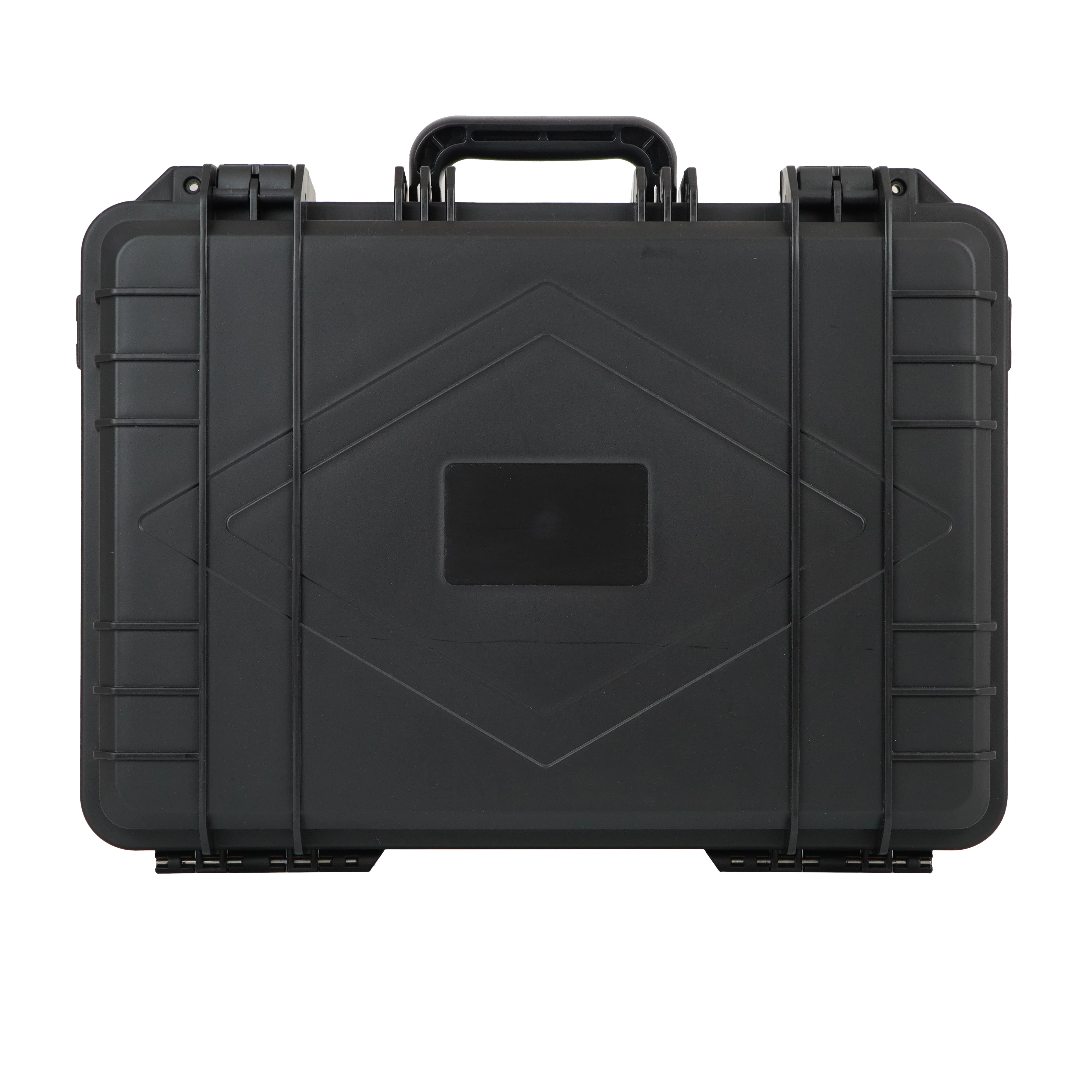Большой черный портативный пластиковый футляр для инструментов с поролоновым водонепроницаемым и противоударным жестким