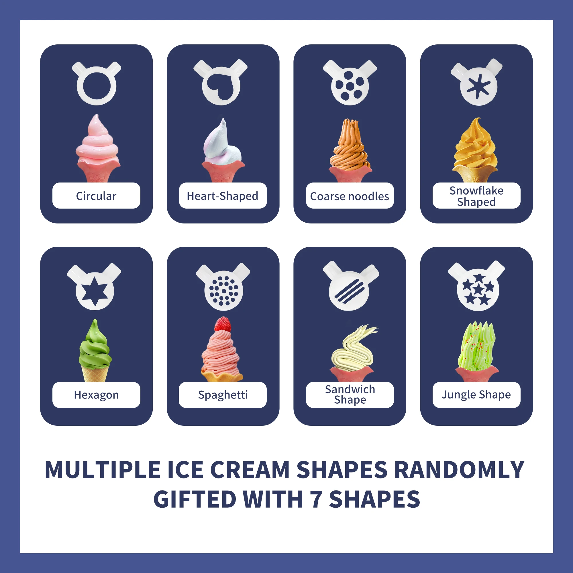 7 Flavors Soft Ice Cream Machine Ice Cream Snack Equipment For Business Frozen Yogurt/Soft Serve Brazil Ice Cream Machine