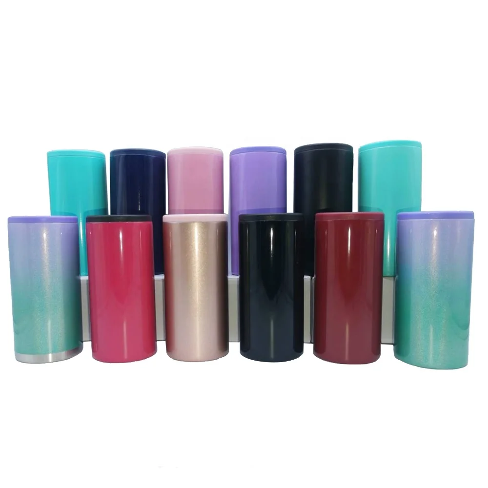 12 oz Stainless Steel Double Wall Insulated Slim Cooler Cup