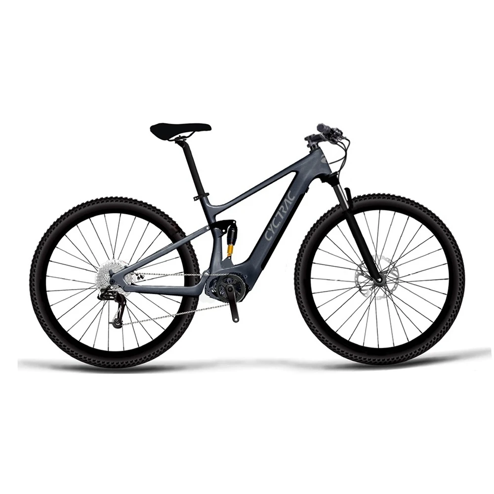 2022 Новое поступление полной подвеской из углеродного волокна MTB Электрический велосипед 48V500W Bafang M600 mid Мотор привода фара для электровелосипеда