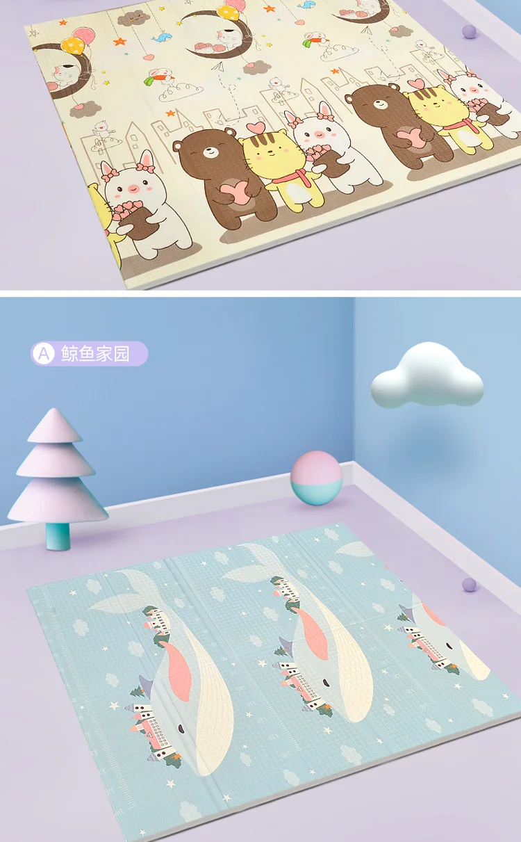  2021 Good Quality Material Soft Floor XPE Foam Children Foldable Baby Play Mat For Kids