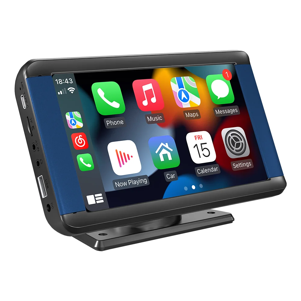 Universal 7 inch Retractable Screen Car Radio MP5 GPS Navigation USB TF Card Dashboard Video Player Car MP5 Radio CarPlay