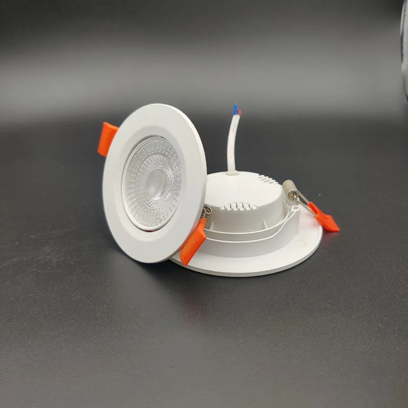 Round Square Recessed Spotlight Adjustable SMD Downlight 5w 7w Ceiling Spot Light Cabinet 3CCT LED Slim Spot Light LED