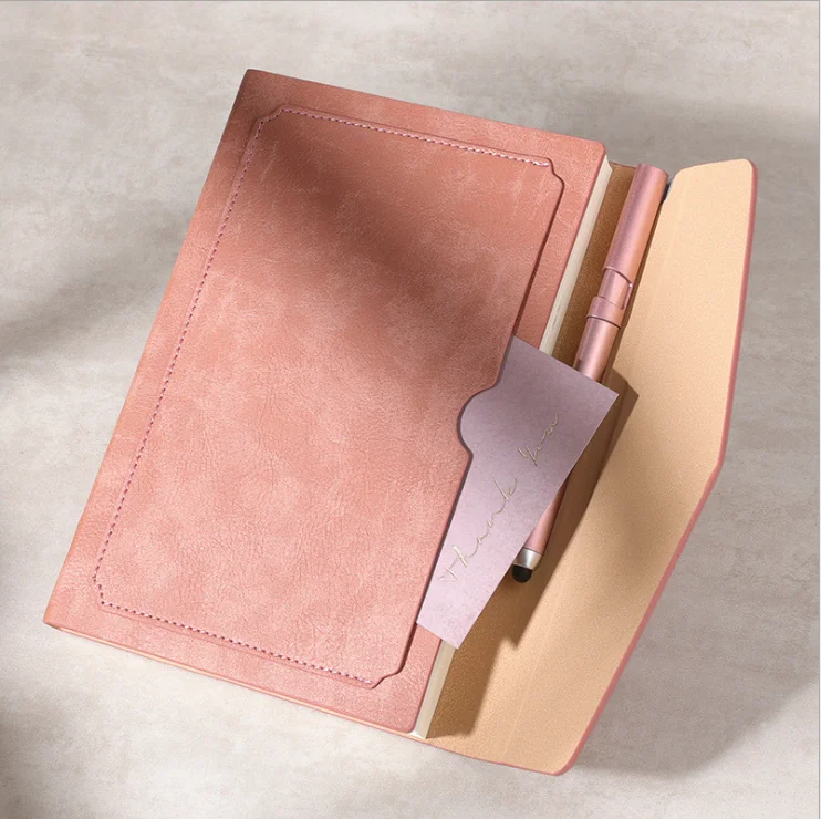 2022 New Wholesale Customized Multifunctional Three Discount Soft Leather Cover Insert Bag Environmental Protection Notebook
