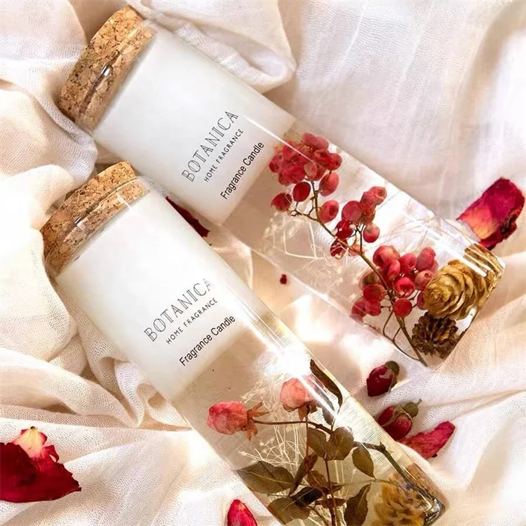 home decor candle jars Luxury Scented Candle  Transparent Glass Jar Unique Design Candles