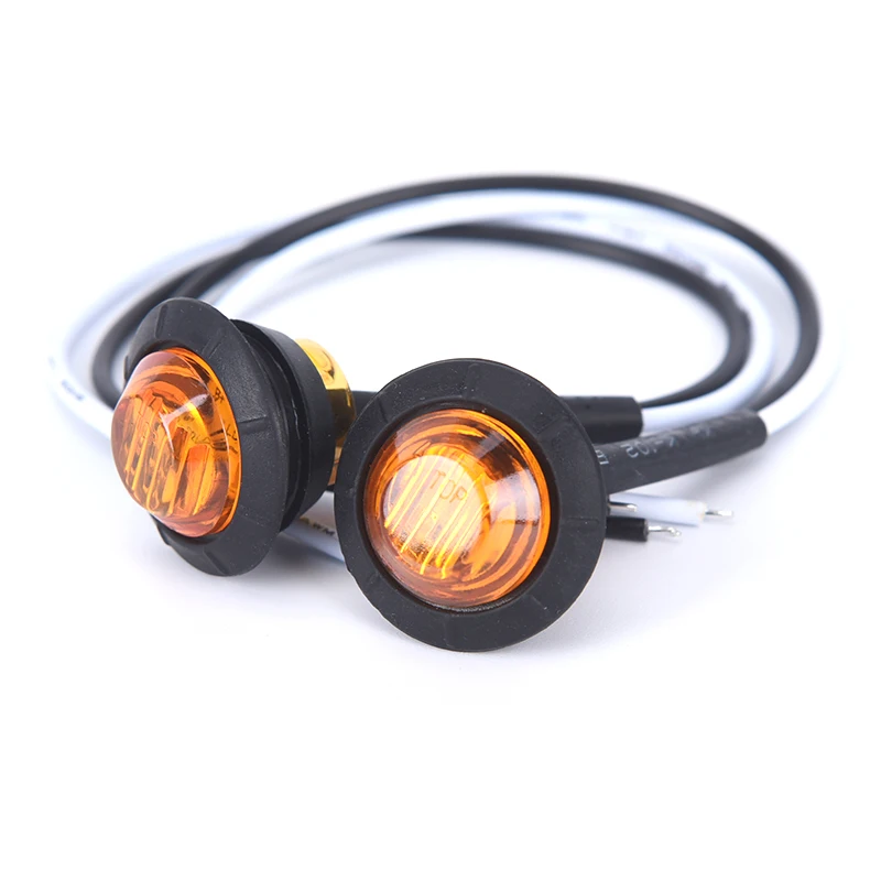 12V 24V hot sale colorful 3/4 inch marker light LED Side Positioning Lights for bus truck trailer lorry 3/4' sidelights