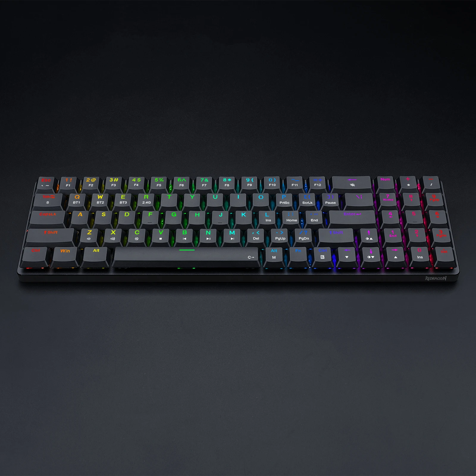 Redragon K626P-KBS Ashe Pro RGB Backlight 78 Keys Tri-Mode Wired Wireless Hot Swap Gaming Mechanical Keyboard