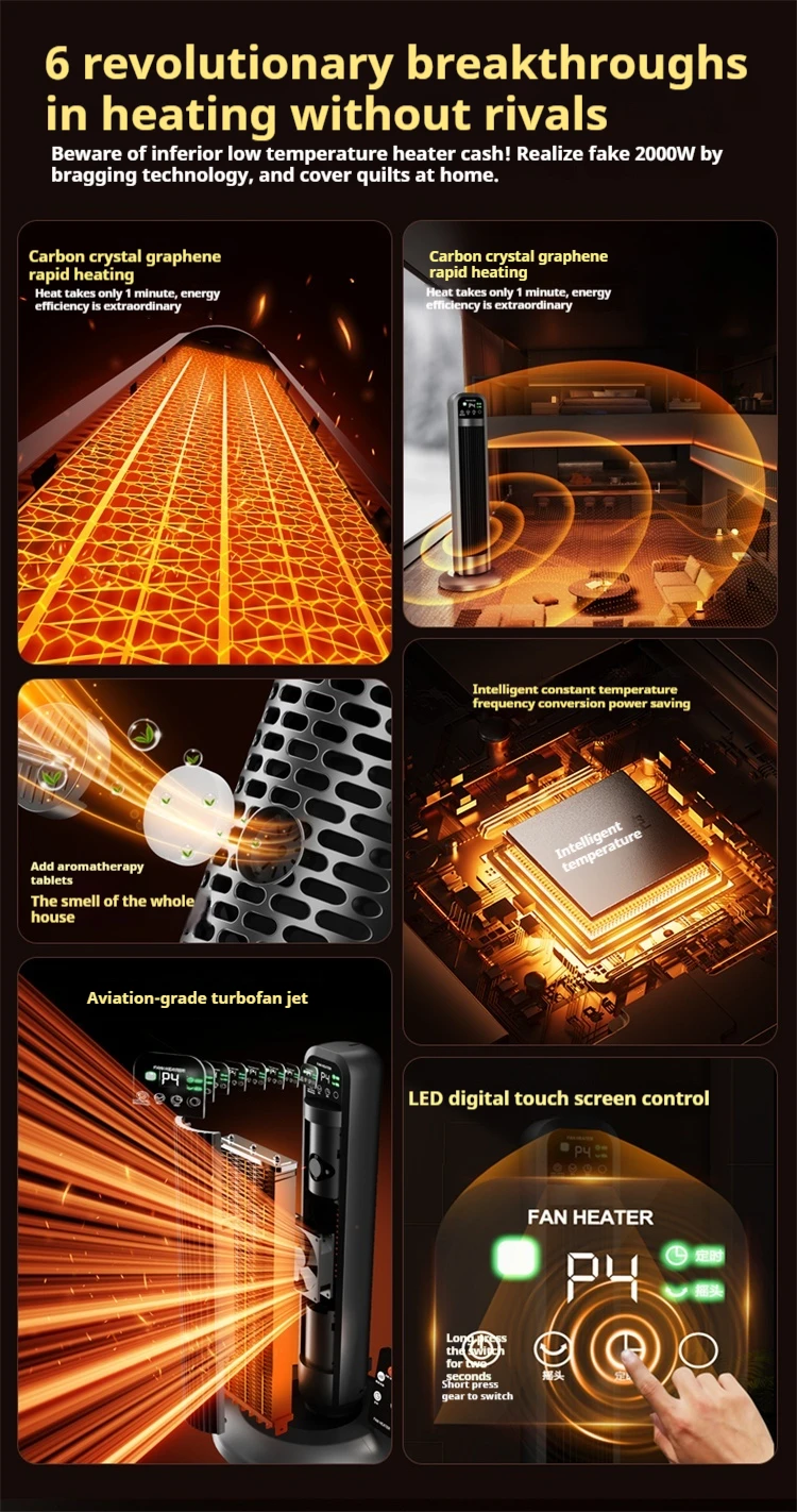 New Product Small Electric Space Heater Ceramic Space Heater Portable Heater Fan for Office Overheat Protection