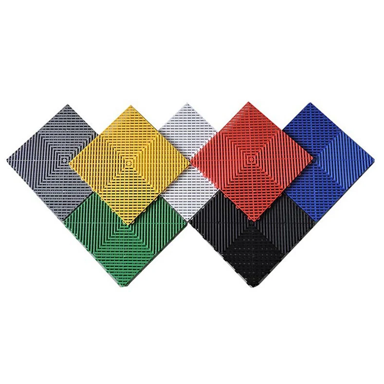 Mats Plasticas PP Nonslip Resistant Gold Mats Interlocking Plastic Base For Tile