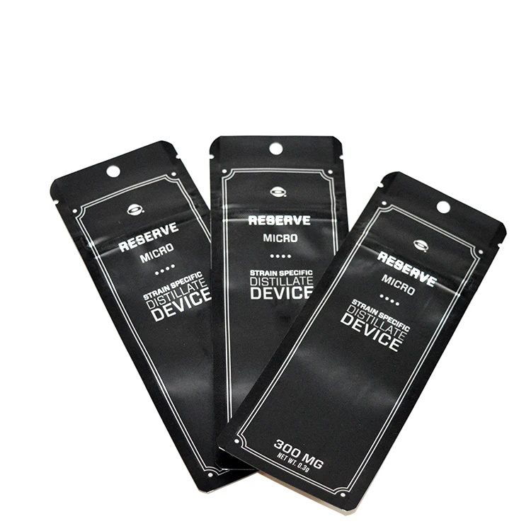 Smell Proof Mini Small Vanilla Beans Pods Pre Roll Packaging Zip Lock powder Tube Packaging Bag Gummies 3.5g Mylar Plastic Bag