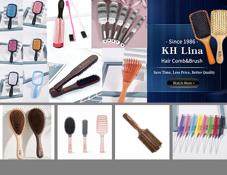 custom hair beauty plastic control comb and brush