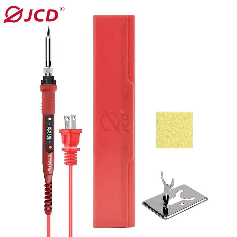 JCD 908SR-RH-4TK 80W Soldering Iron Kit Cautin Tool Set Solder Iron Tool with Plastic Packing Solder Sponge