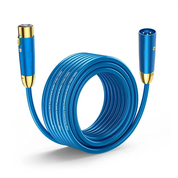 Factory direct sale XLR cable male to female Mic Cable Balanced XLR 3 Pin Male to Female Audio Cord