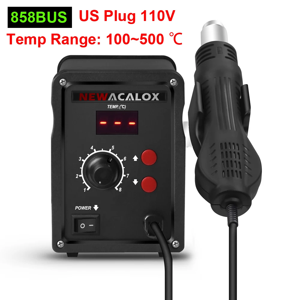 700W Hot Air Rework Station US Plug 110V 100-500 Degree Thermoregul LED Heat Gun Blow Dryer for BGA IC SMD Desoldering Tool
