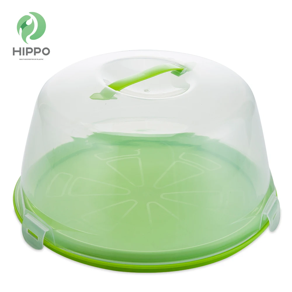 High quality custom color clear round plastic cake container