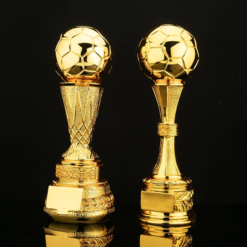 Custom Polyresin Basketball Soccer Football Trophies Silver Copper Golden Championship League Large Trophy Cup