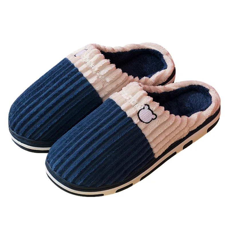in autumn and winter cotton home shoes bige size warm slippers Hot sales plush flannel slippers