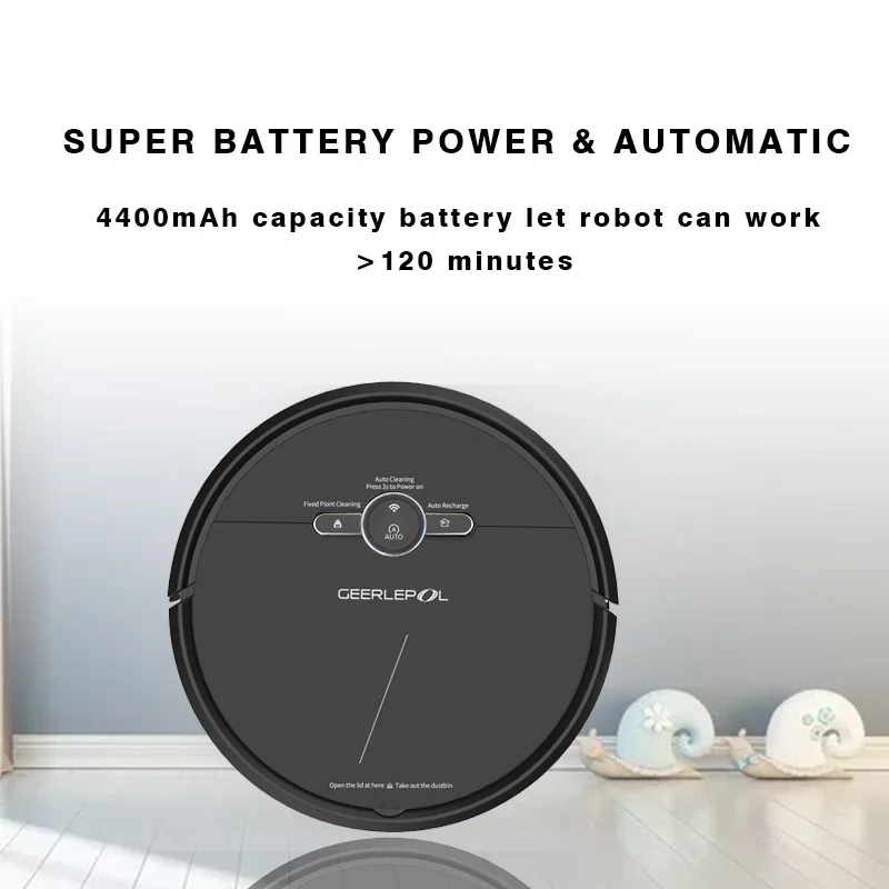 Geerlepol 3 in 1 Professional Smart Robot Vacuum Wifi App Vacuum Sweeping Mopping Cleaner Household Vera Google Assistant