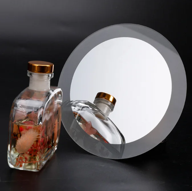 Wholesale dia150mm or custom size 3X 5X 7X 10X Custom Round Aluminium Magnifying Cosmetic Makeup Mirror Glass