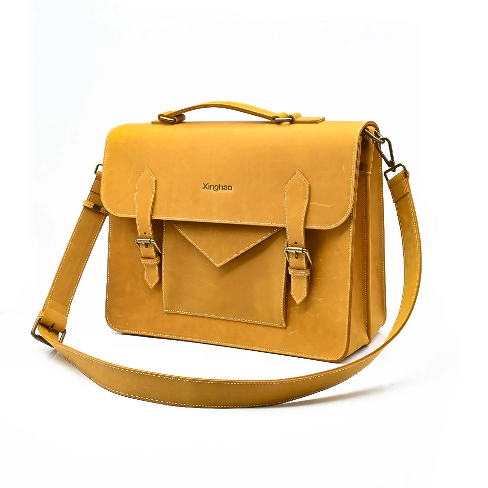 New Leather Briefcase Men Large Capacity Laptop Bag High Quality Messenger Bags for Business