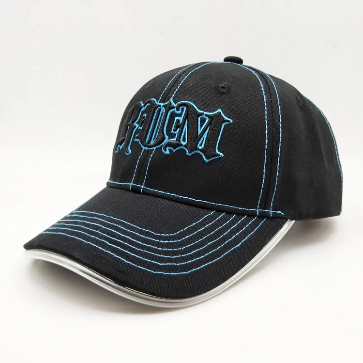 customized led Light Hat Rave Lighted Glow caps Stylish Flashing luminous LED baseball cap
