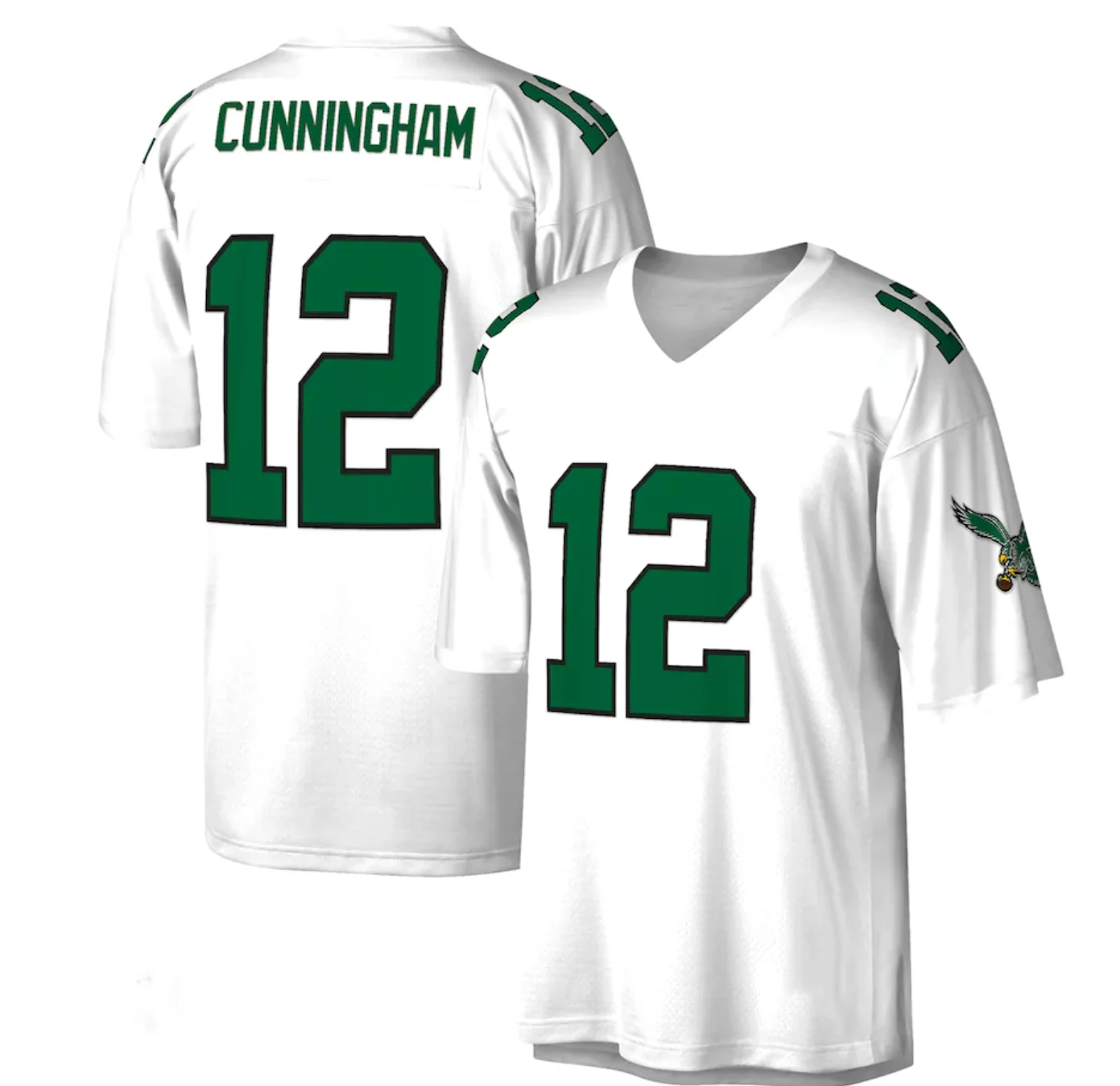 Оптовая продажа, дешевая майка американского футбола со сшитыми краями, Филадельфия 12, случайная клетка 92, белая