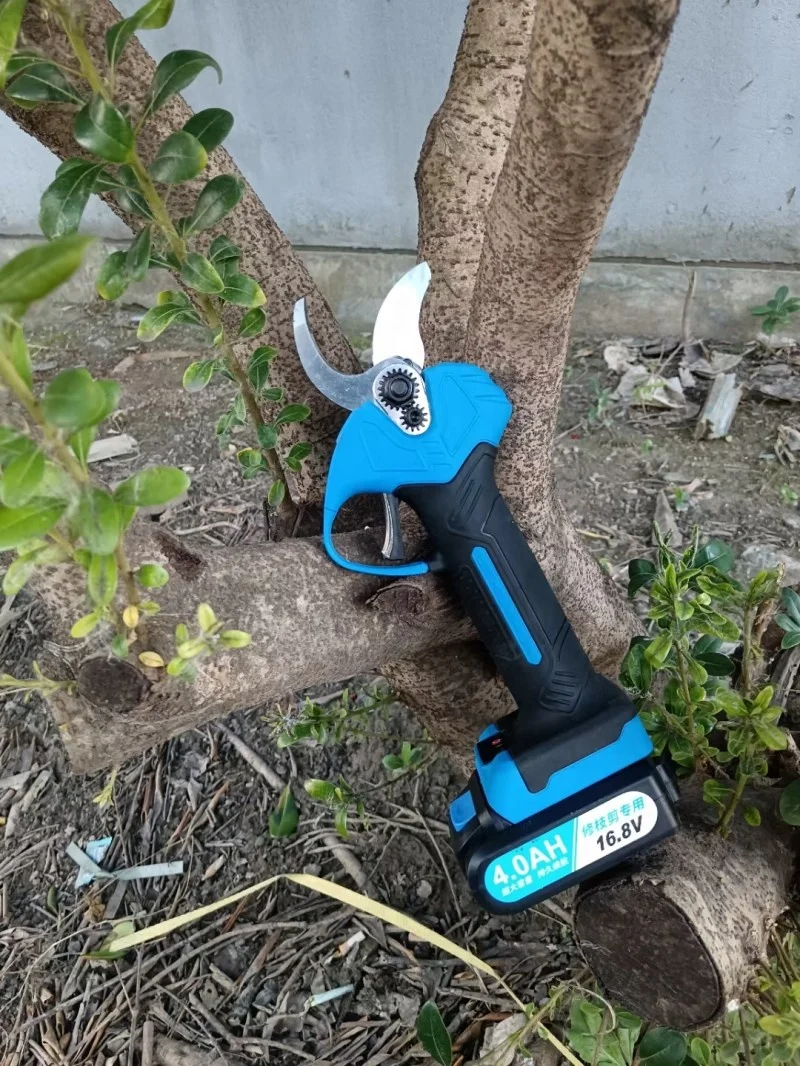 35mm Cordless Lithium Battery Pruning Shears Wood Cutting Machine Fruit Tree Electric Pruning Scissors
