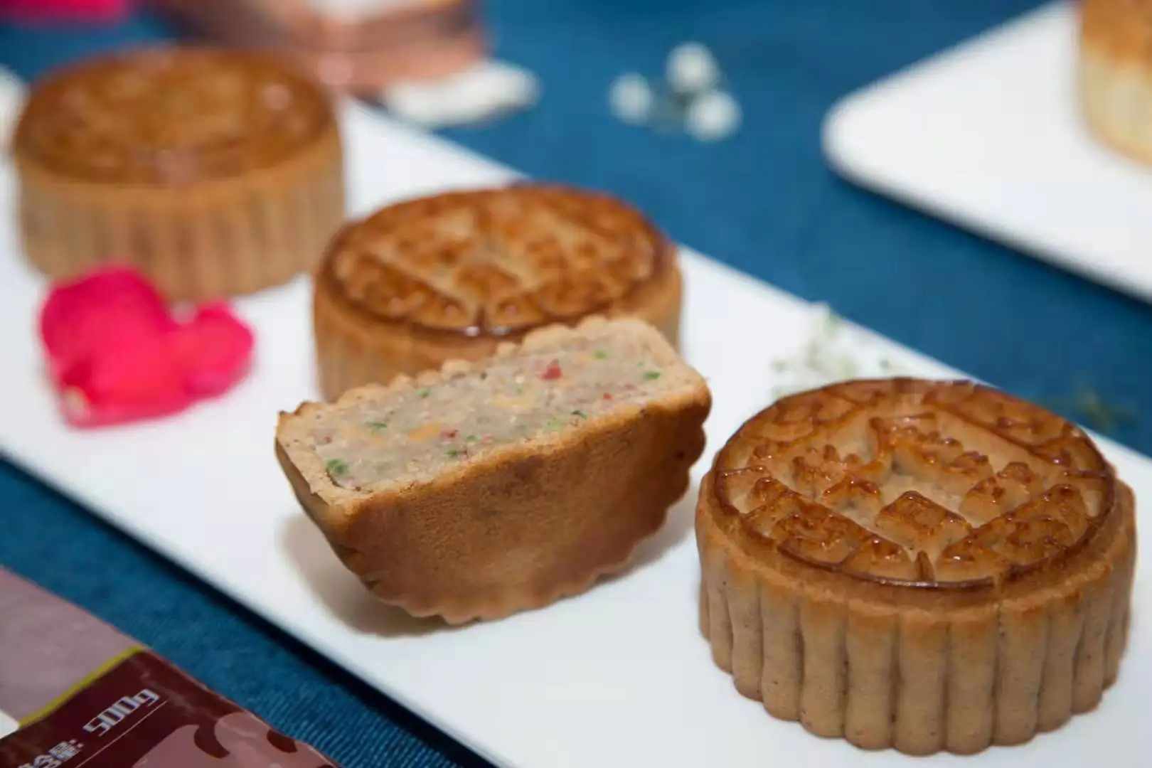Новая вкусная пятиореховая Лунная плитка средней осени под заказ персиковая горная