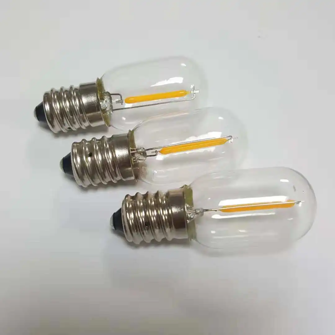 1W Fridge Lamp E12 E14 LED Filament Refrigerator Lightbulb T20 Night pilot Bulb Household Appliances LED Indicator Bulbs