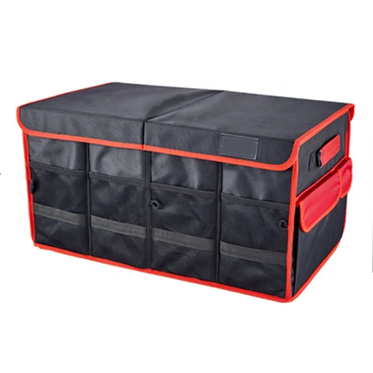 600D polyester asientos de autos car trunk organizer 2024 red color