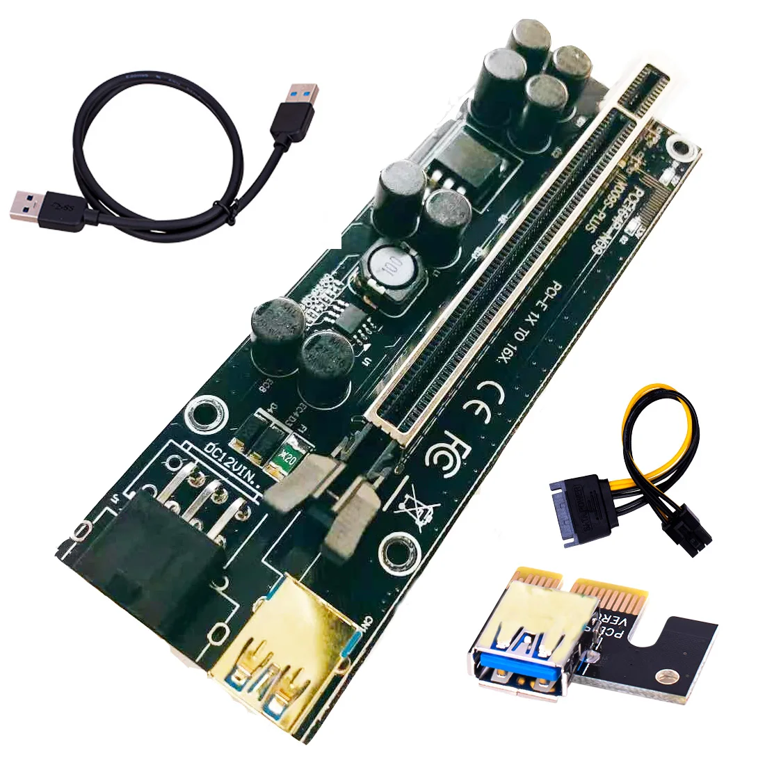 60 см VER 009S PCI-E 1X до 16X LER Riser 009 расширитель карты PCI Express адаптер USB 3 0 кабель
