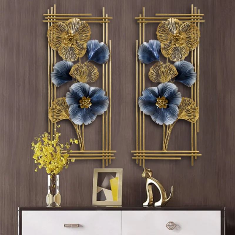 
New modern simple metal home decoration Club hollow double-sided wall decoration 