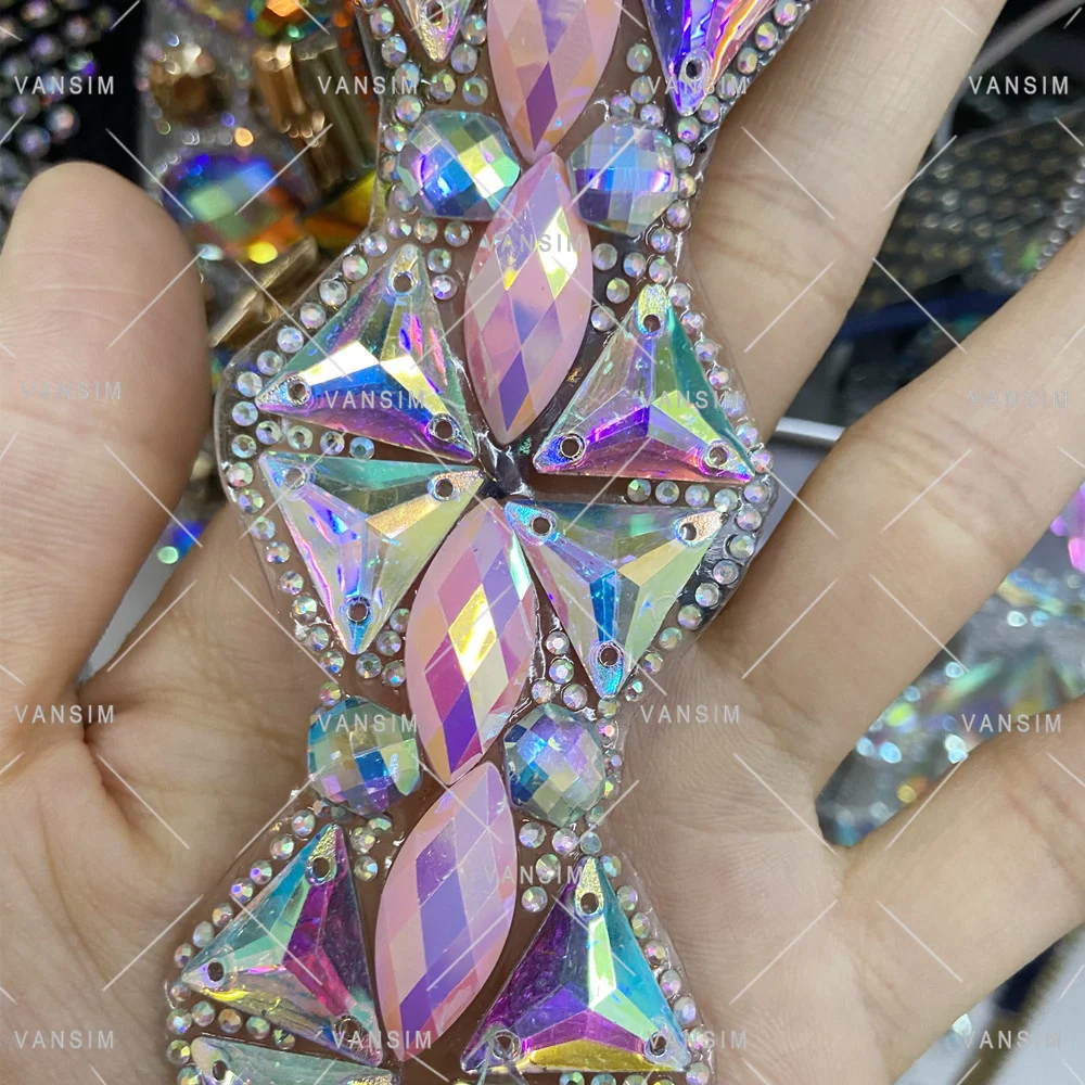 carnival section designs hot fix rhinestone appliques iron on trims decorative crafts