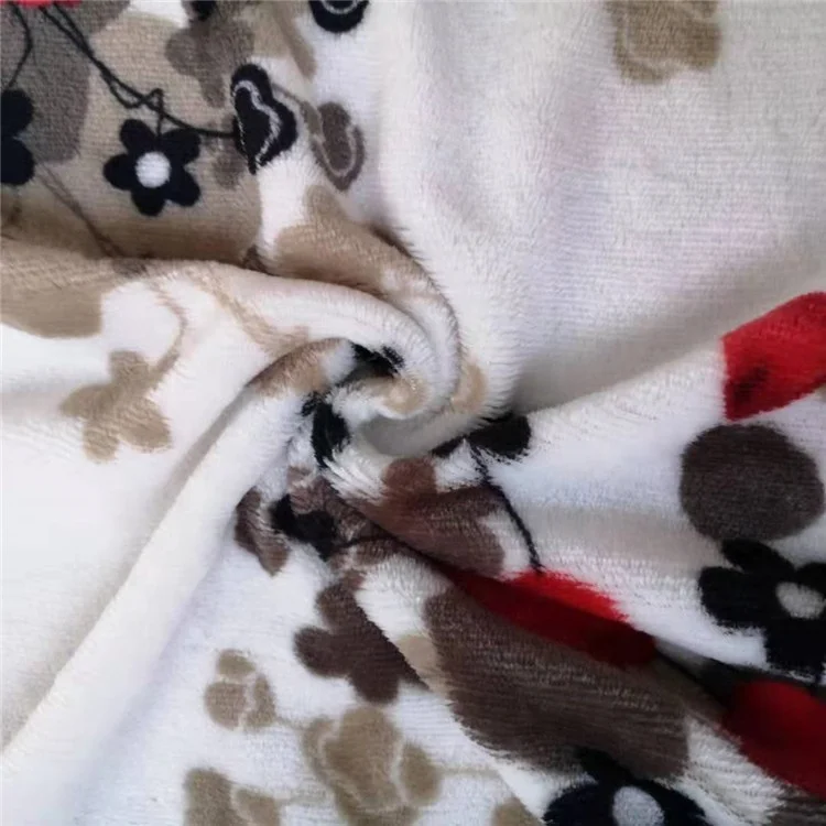 Mid-east double sided 200gsm flannel printing fabric  for blanket