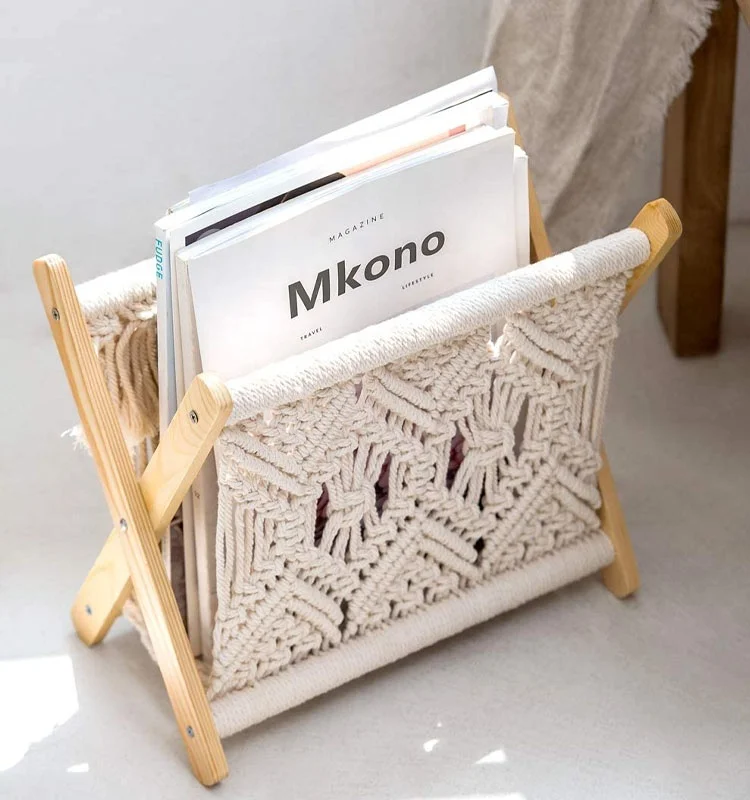 Living Room Wholesale Desktop Rustic Magazine Rack Holder for Books Newspapers