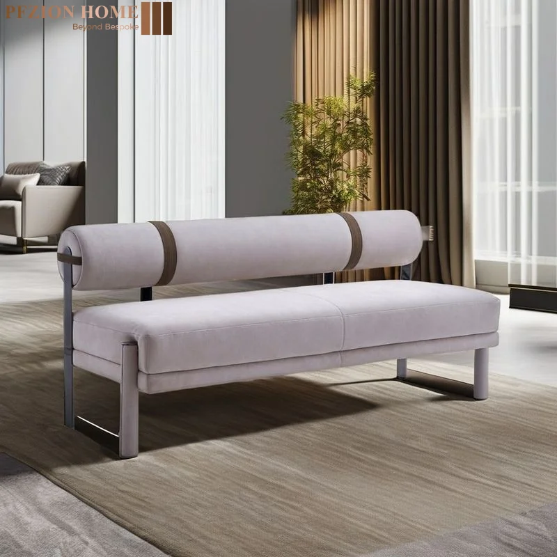 Modern style Living Room Furniture Sofa Chair stainless steel Frame Velvet Luxury Single Sofa Chairs