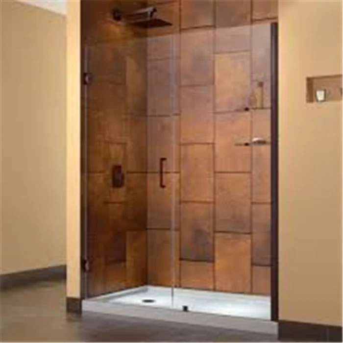 DAIYA modern aluminum bathroom door tempered glass shower swing screen