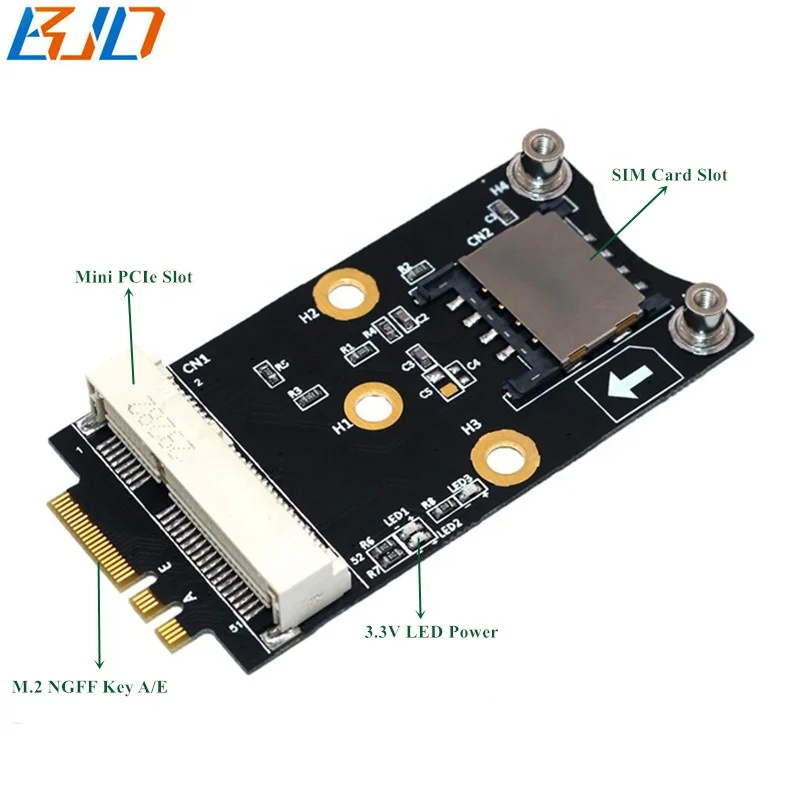Модуль Wi-Fi/4G GSM LTE модем Mini PCI-E PCIe 52Pin к M.2 NGFF Key A Key-E адаптер карта со слотом для SIM-карты в наличии