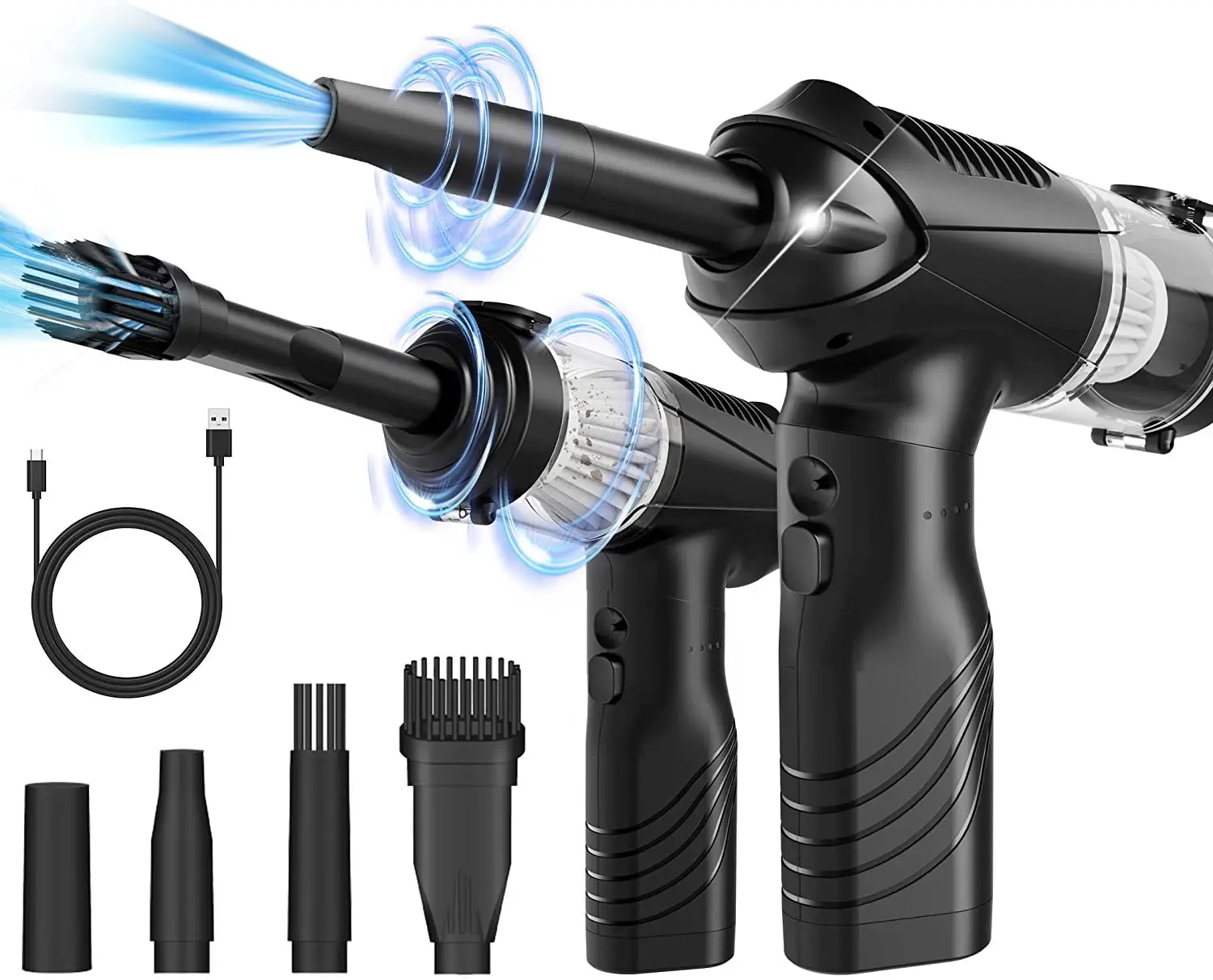 Vehicle mounted vacuum cleaner 6000mAh wireless charging, blowing and suction integration, high-power dust blower