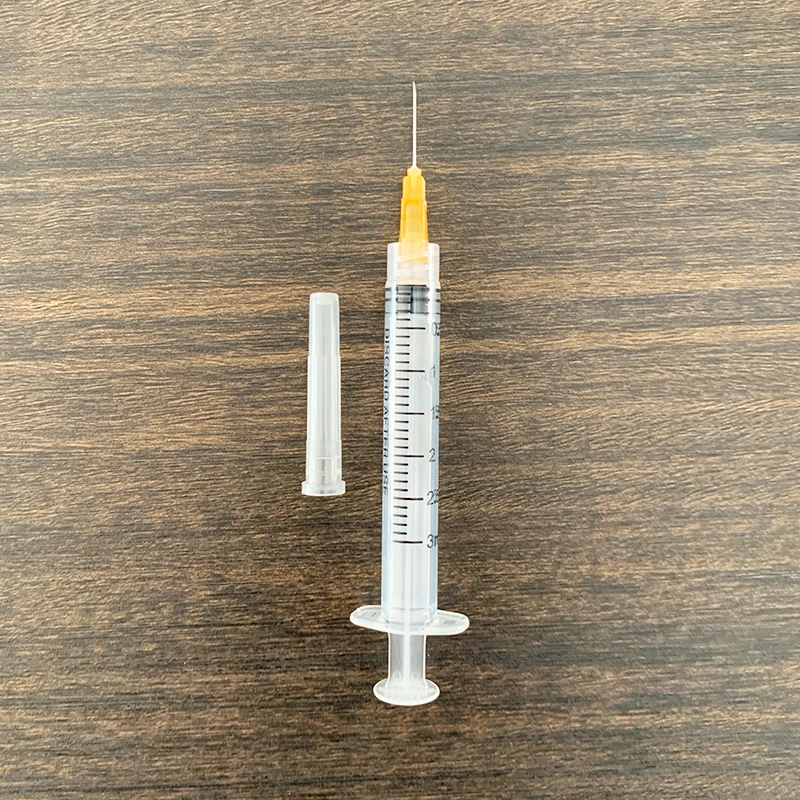 Plastic Sample Injector Pipette Disposable Luer Lock Aseptic Sterile Syringe with Needle for Single Use