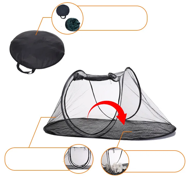 Pet Cage Foldable Tent Cat And Dog Travel Pet Cage Pet Enclosure Tent Suitable For Outdoor with Carry Bag