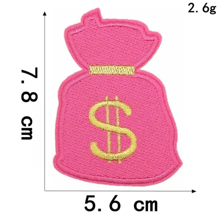 Personality Girl Series Twill Fabric Embroidered Patches Iron-On Style Lipstick and High Heels Design for Clothing