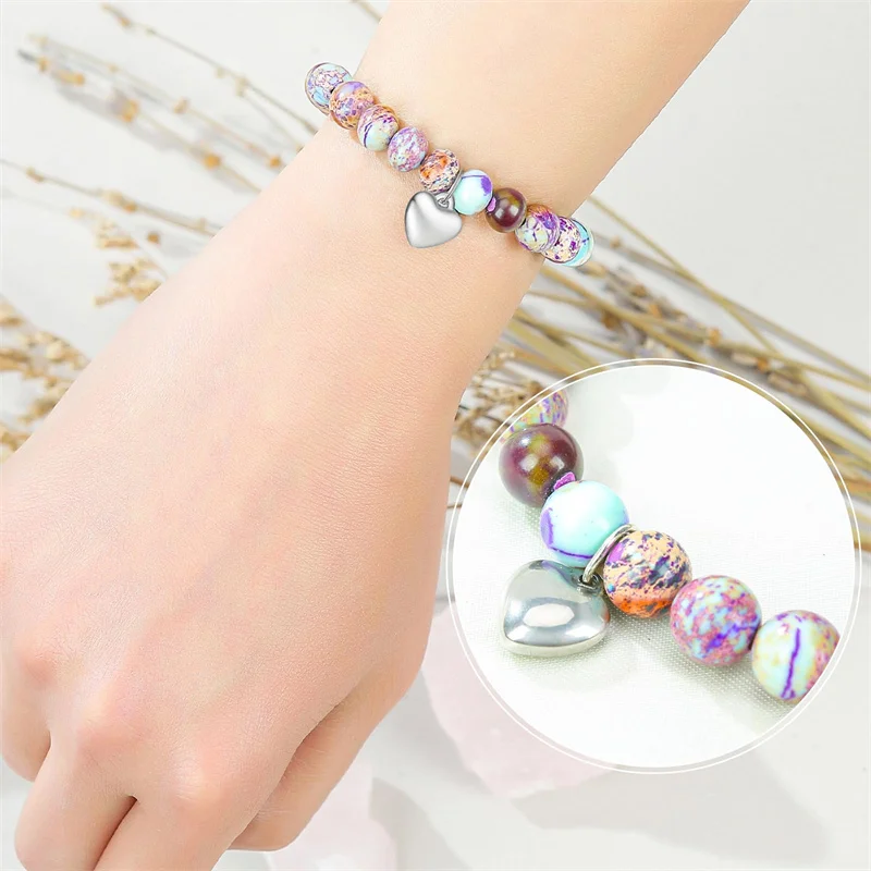 2024 Trendy Natural Stone Bracelet Teacher Appreciation Bracelet Mom Gifts Mothers Day Crystal Moonstone Bracelets For Women